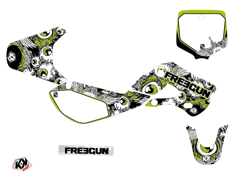 kit graphique motocross kawasaki kx 65 freegun eyed vert | Kawasaki | Kutvek - View 2