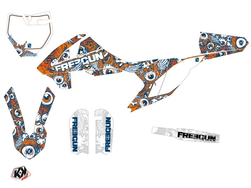 deko-set moto-cross ktm sx 65 freegun eyed orange | KTM | Kutvek - View 2