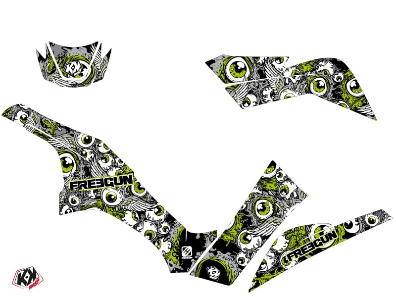 kit graphique quad kawasaki kvf 650 freegun eyed vert | Kawasaki | Kutvek - View 2