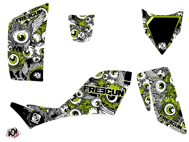kit graphique quad kawasaki kfx 700 freegun eyed vert | Kawasaki | Kutvek - View 2