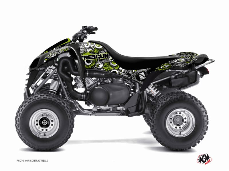 kit graphique quad kawasaki kfx 700 freegun eyed vert  