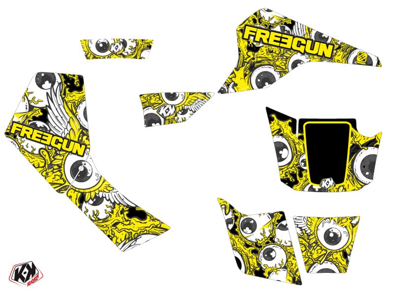 kit decorativo quad freegun eyed suzuki 80 lt giallo | Suzuki | Kutvek - View 2