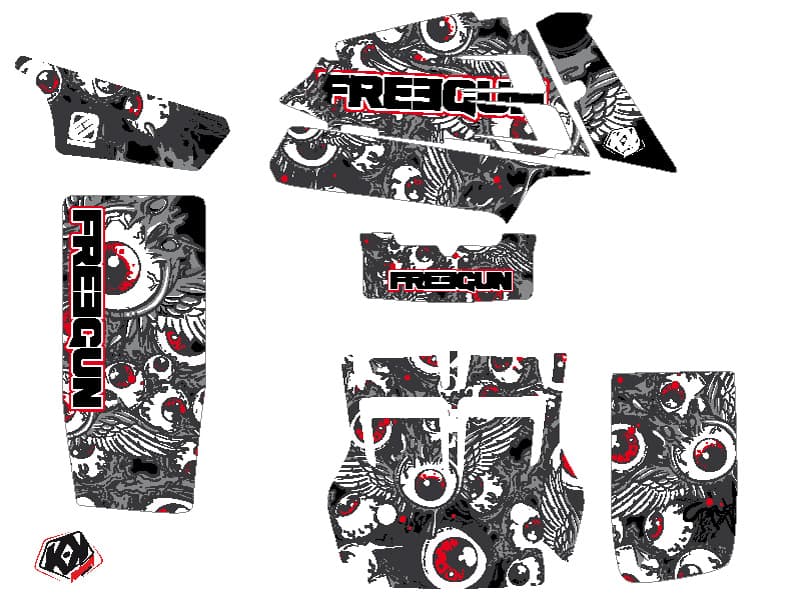 kit graphique quad yamaha banshee freegun eyed rouge | Yamaha | Kutvek - View 2