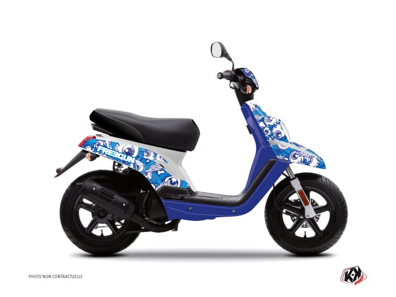 Kit graphique Scooter Freegun Eyed MBK Booster Bleu