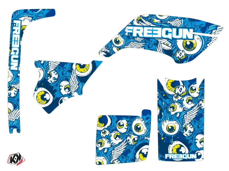kit graphique quad yamaha breeze 125 freegun eyed bleu | Yamaha | Kutvek - View 2