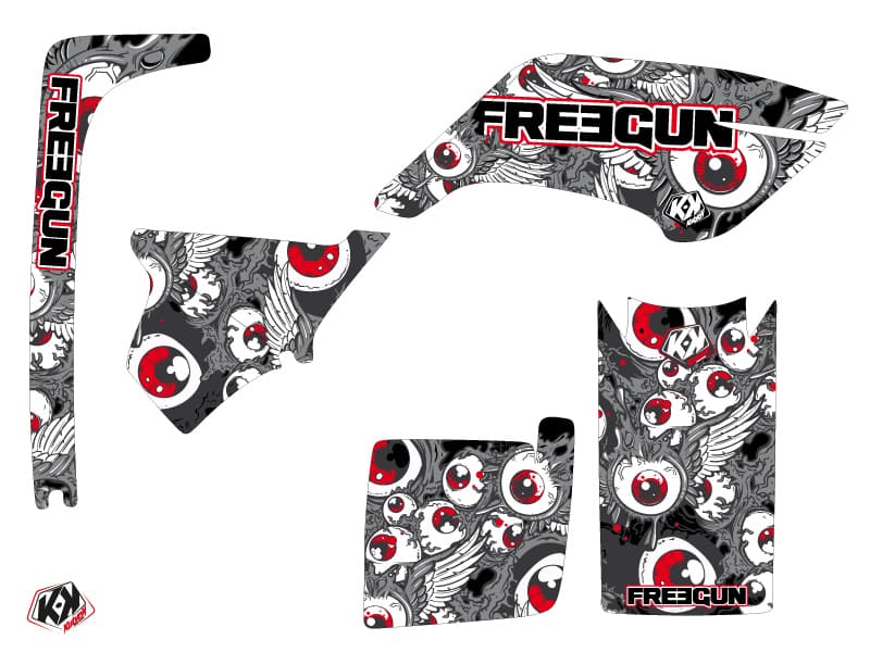 kit graphique quad yamaha breeze 125 freegun eyed rouge | Yamaha | Kutvek - View 2