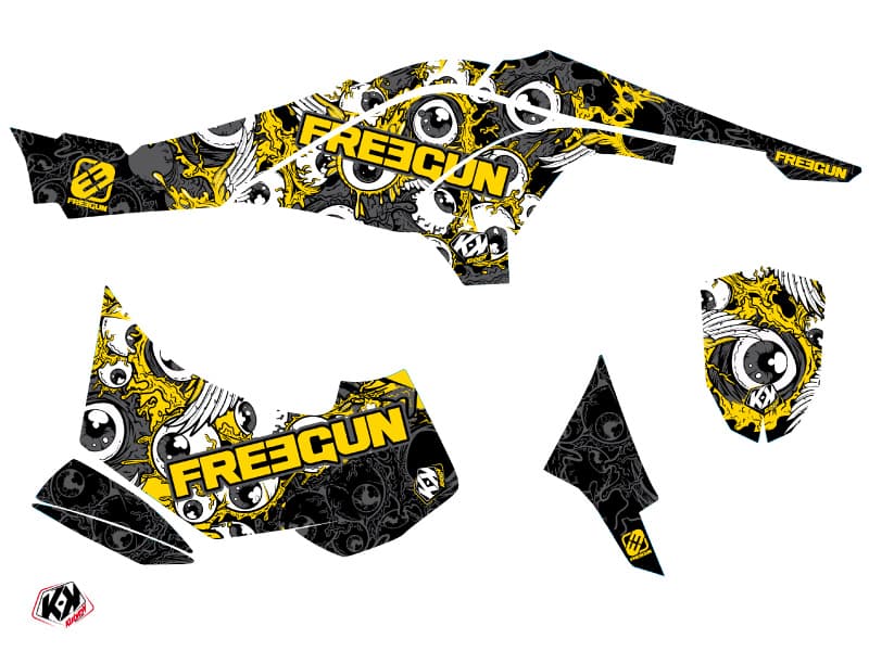 kit graphique quad can-am ds 450 freegun eyed jaune | Can am | Kutvek - View 2