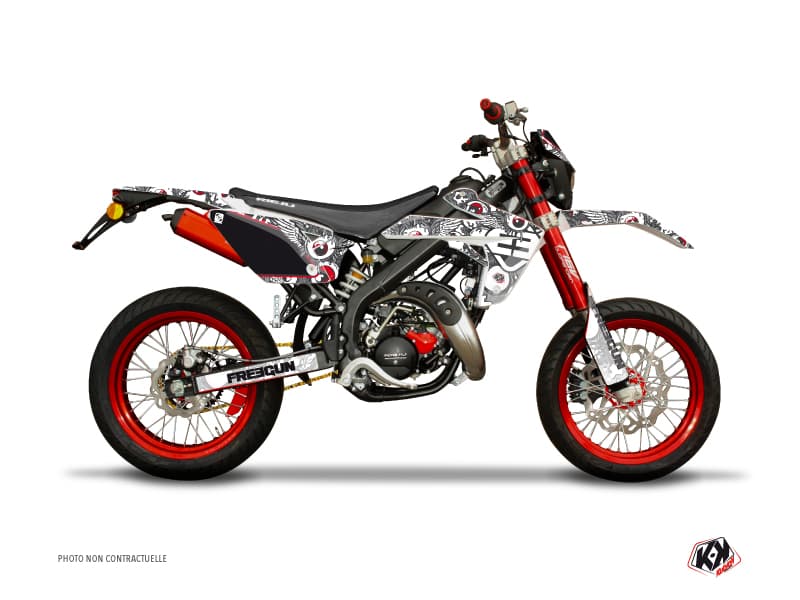 kit graphique 50cc freegun eyed rieju mrt 50 gris rouge