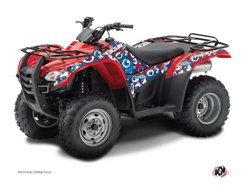 kit graphique quad honda rancher 420 freegun eyed rouge  