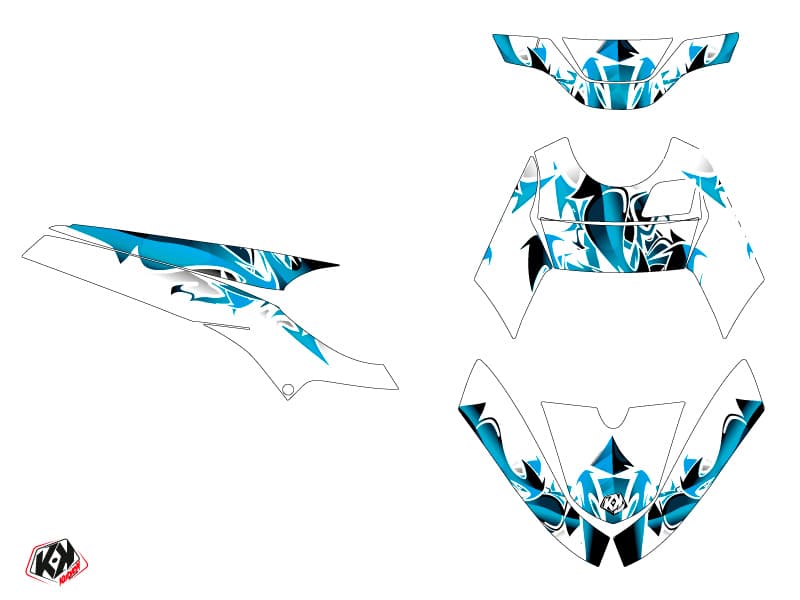 Kit graphique Scooter Fun MBK Booster Bleu | MBK | Kutvek - View 2