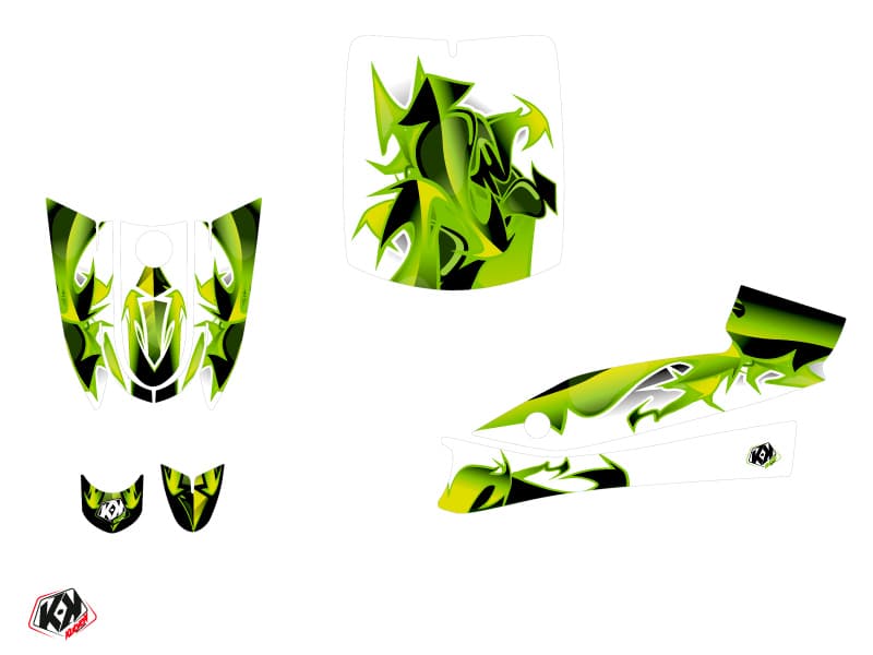 kit graphique scooter fun yamaha eco-3 vert | Yamaha | Kutvek - View 2