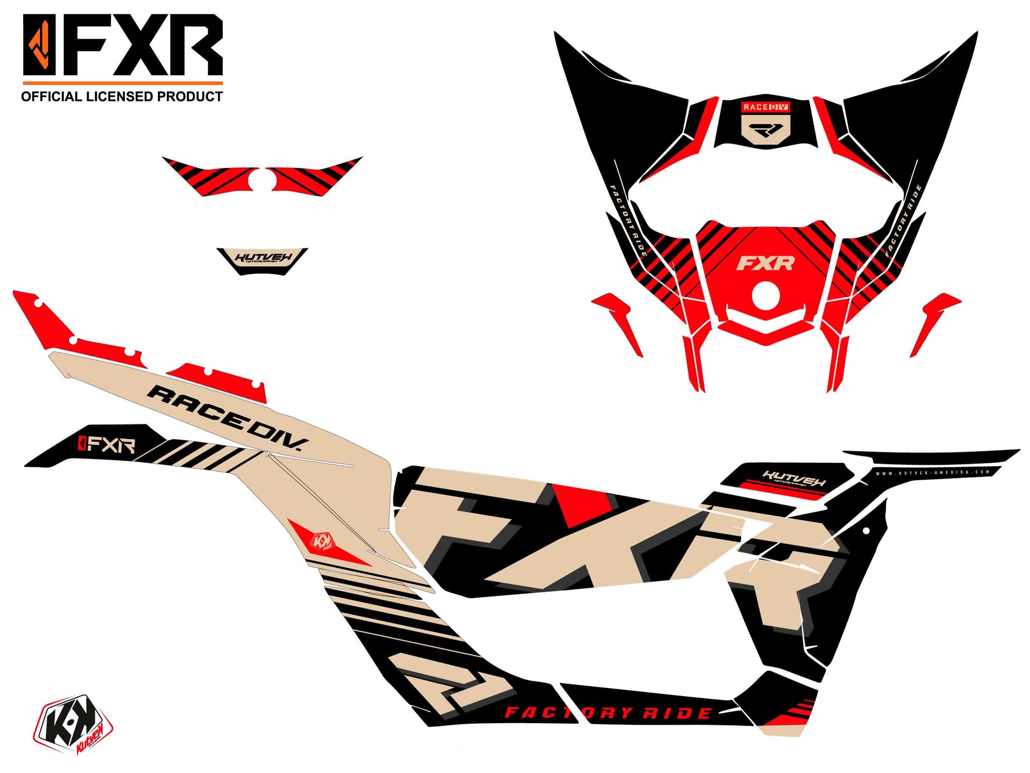 Can Am Maverick X3 UTV FXR N1 Graphic Kit Sand | Can am | Kutvek - View 2