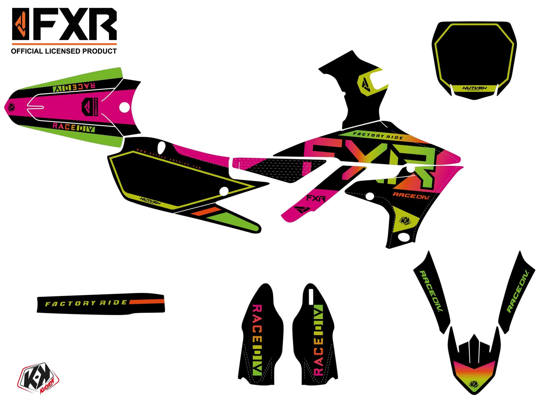 kit graphique motocross yamaha yz 450 f fxr n2 colors | 450 YZF | Kutvek - View 2