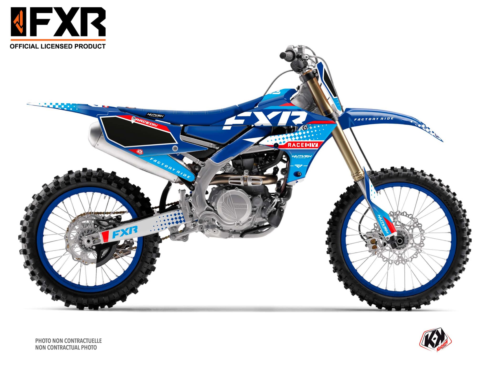 Kit graphique Moto Cross FXR N3 Yamaha 250 YZF Bleu