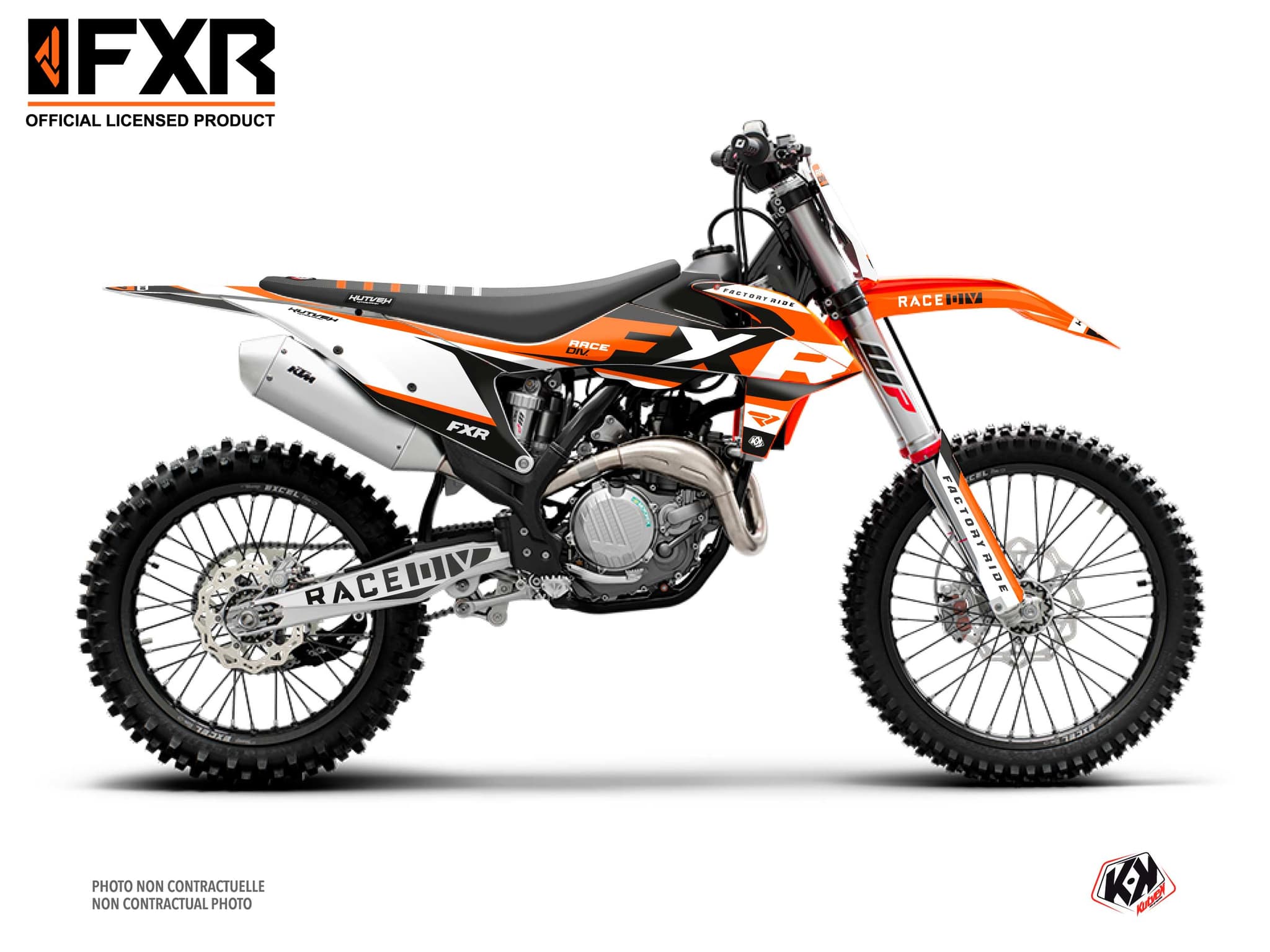 kit graphique motocross ktm xc 300 fxr n4 orange  