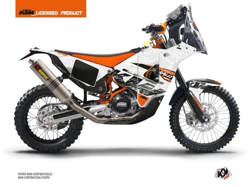 kit graphique motocross ktm rally 450 gear blanc  