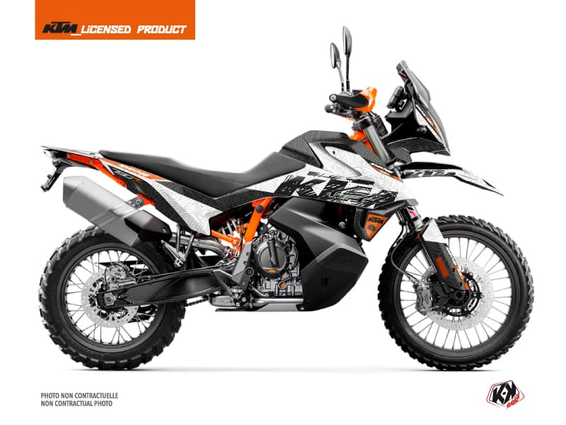 Kit Graphique Moto Gear KTM 790 Adventure R Blanc