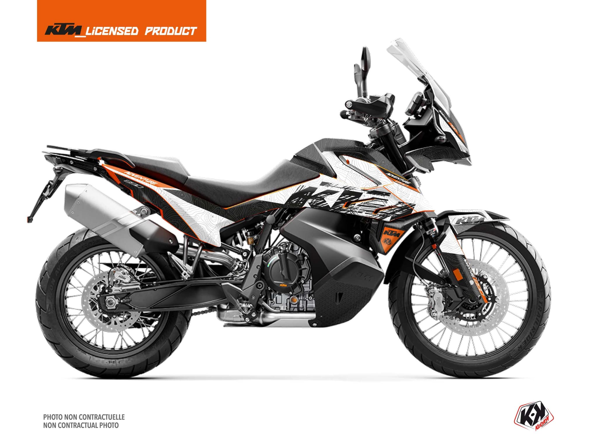 Kit Graphique Moto Gear KTM 890 Adventure Blanc