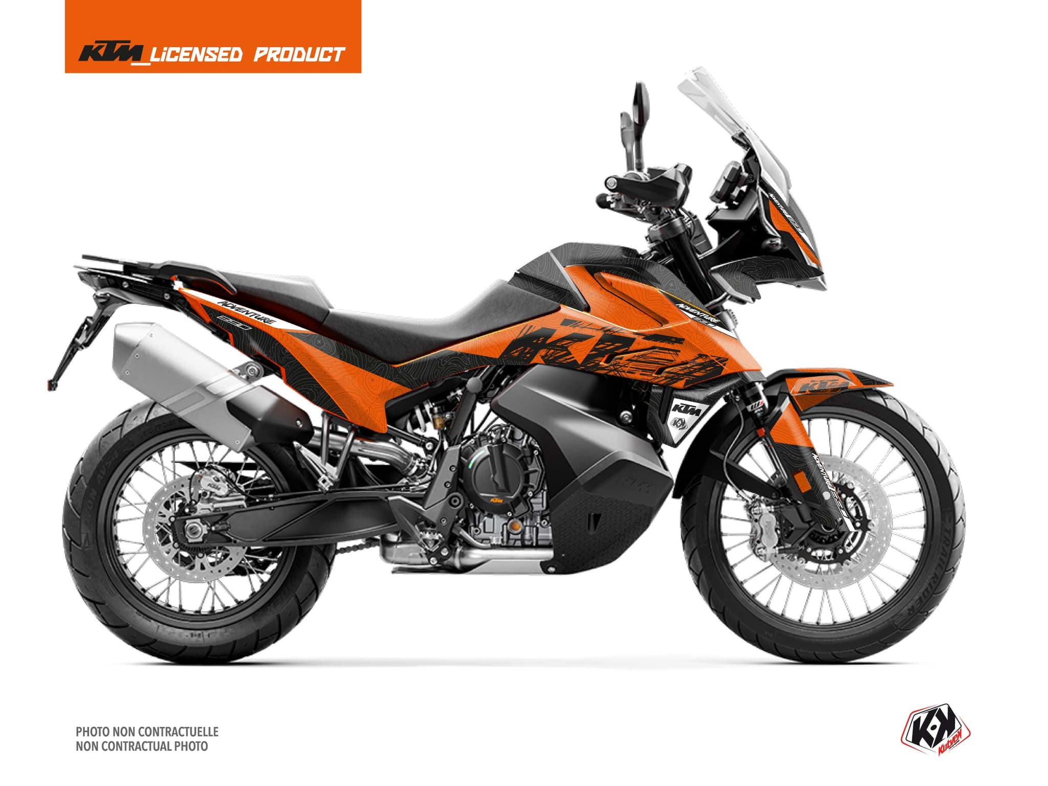 kit graphique moto ktm adventure 890 gear orange  