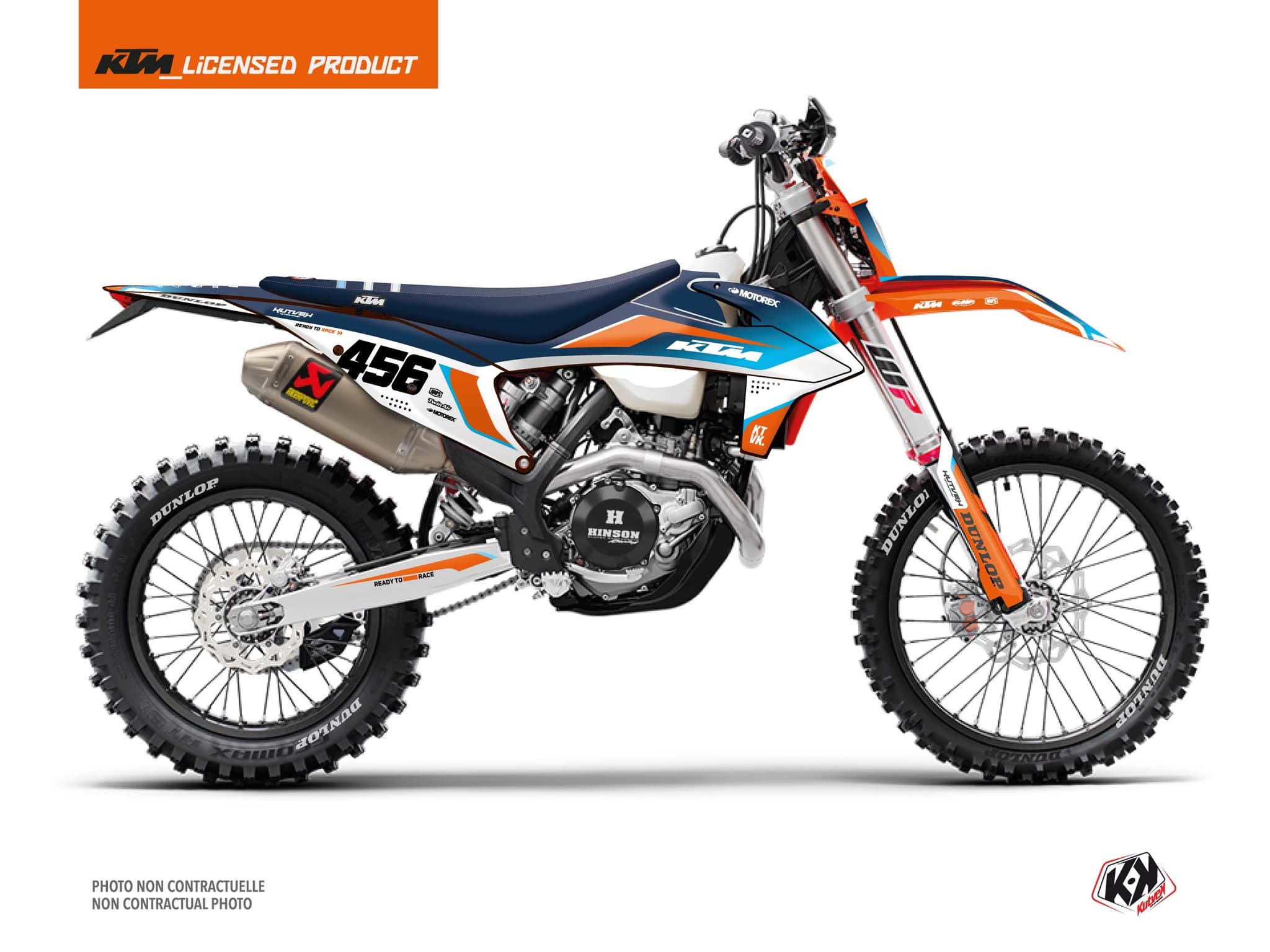 kit graphique motocross ktm exc excf genesis bleu  