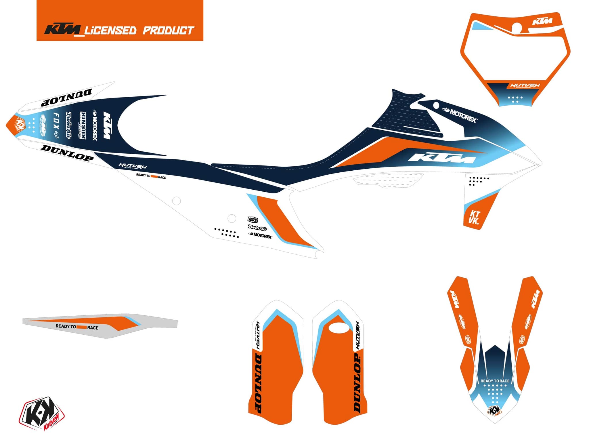 kit graphique motocross ktm smr 450 genesis bleu | KTM | Kutvek - View 2