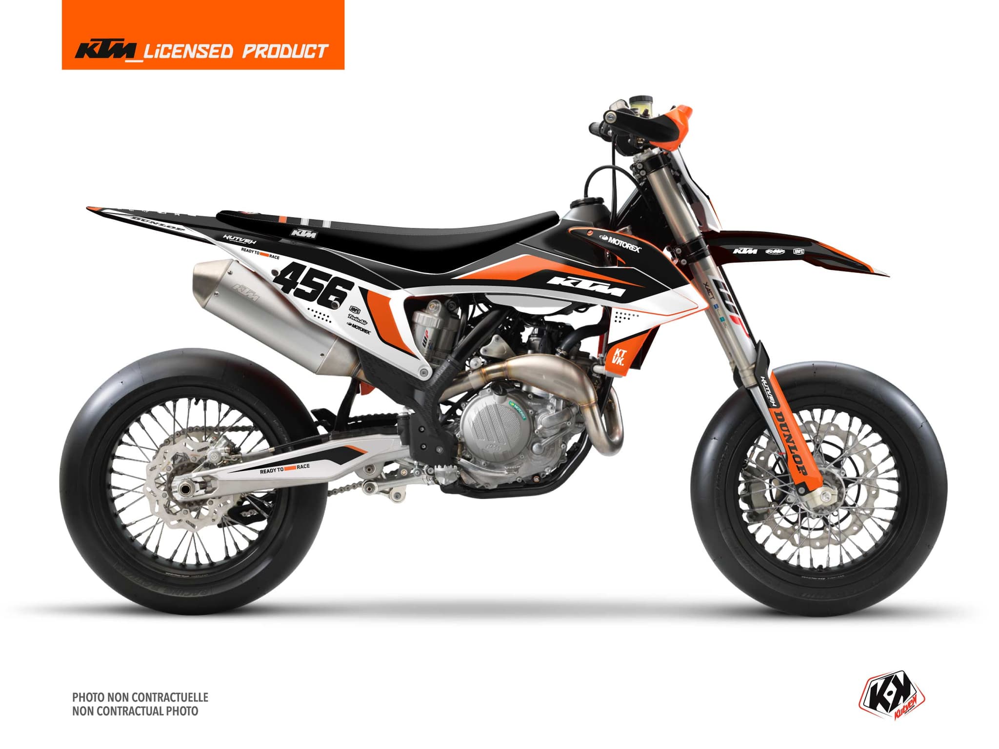 kit graphique motocross ktm smr 450 genesis noir  