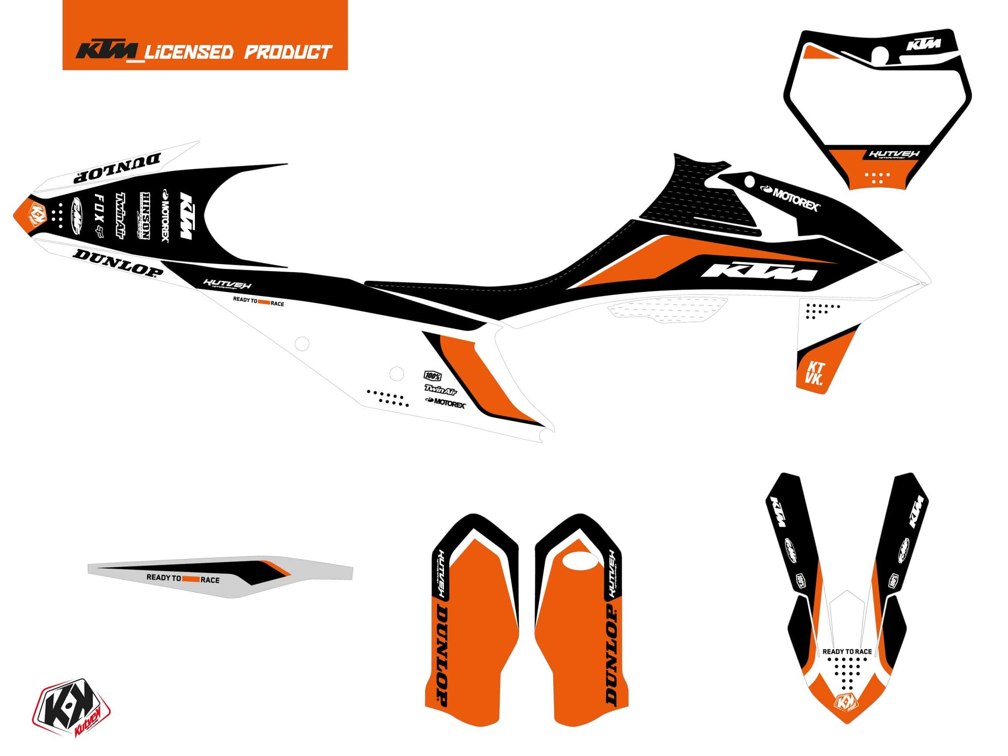 kit graphique motocross ktm smr 450 genesis noir | KTM | Kutvek - View 2