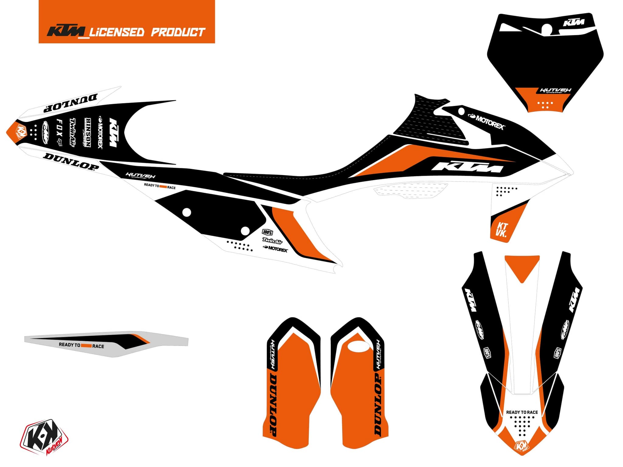 deko-set moto-cross genesis 150 sx schwarz | KTM | Kutvek - View 2