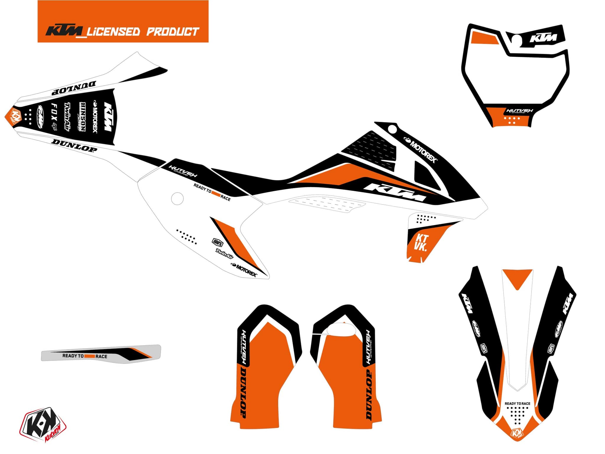 deko-set moto-cross genesis ktm 50 sx schwarz | KTM | Kutvek - View 2
