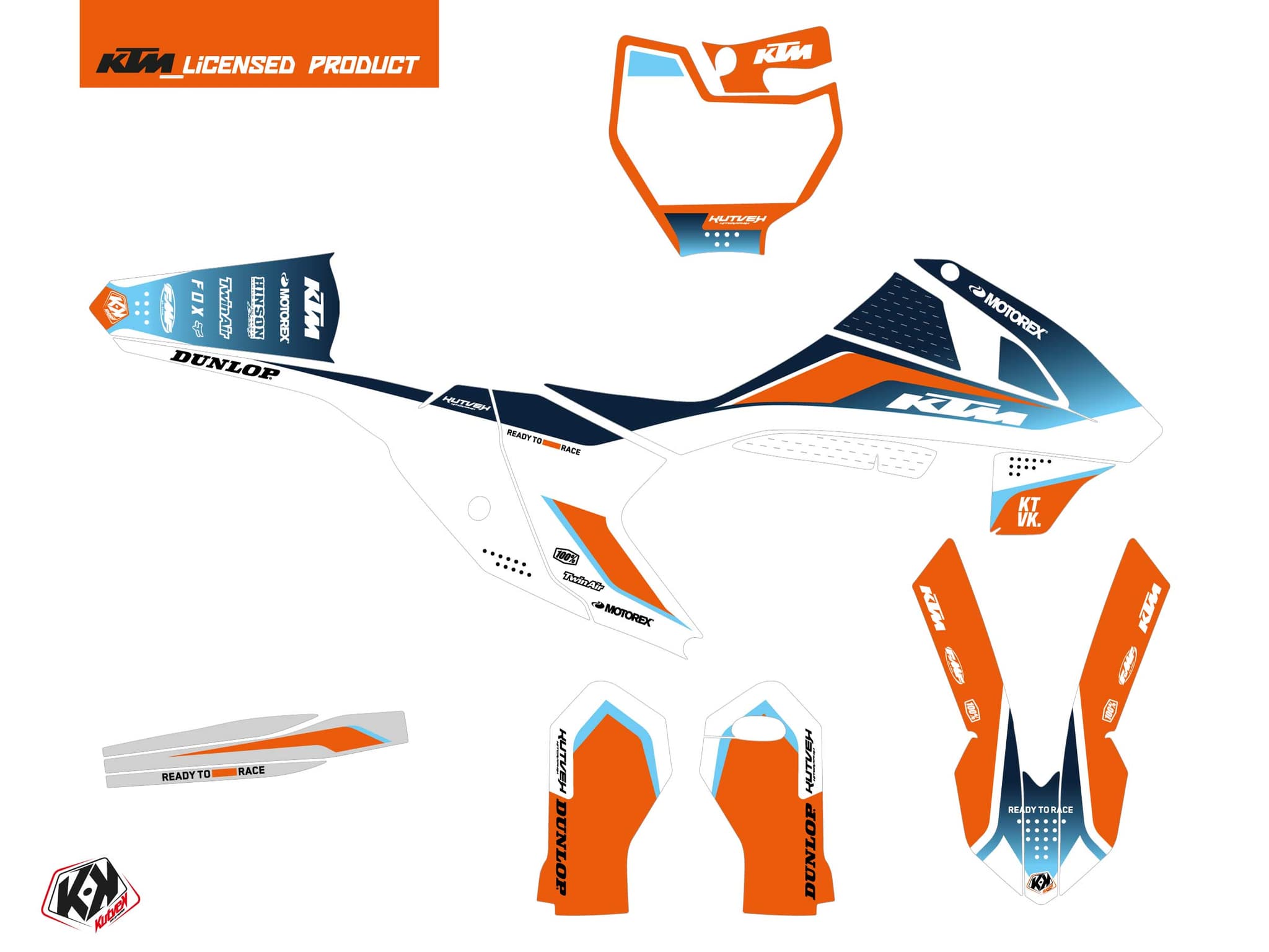 deko-set moto-cross genesis ktm 65 sx blau | KTM | Kutvek - View 2