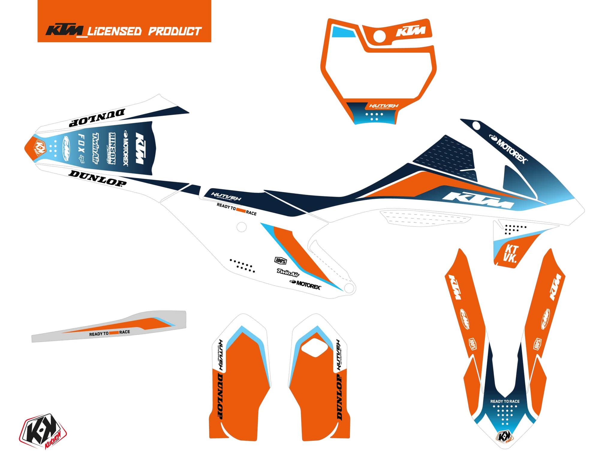 deko-set moto-cross genesis ktm 85 sx blau | KTM | Kutvek - View 2