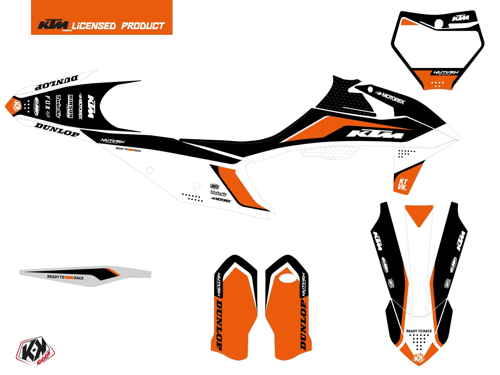 deko-set moto-cross genesis ktm 350 sxf schwarz | KTM | Kutvek - View 2