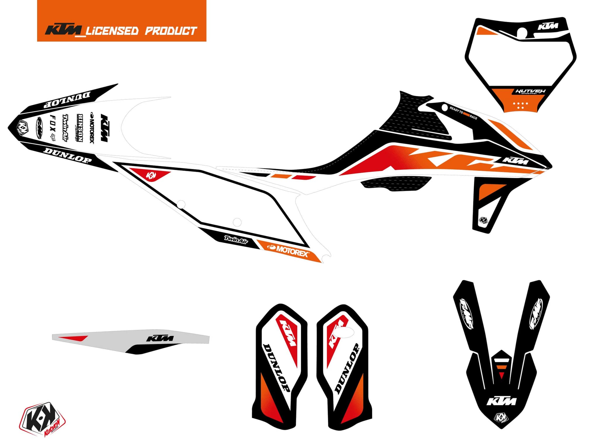 kit graphique motocross ktm smr 450 global noir | KTM | Kutvek - View 2