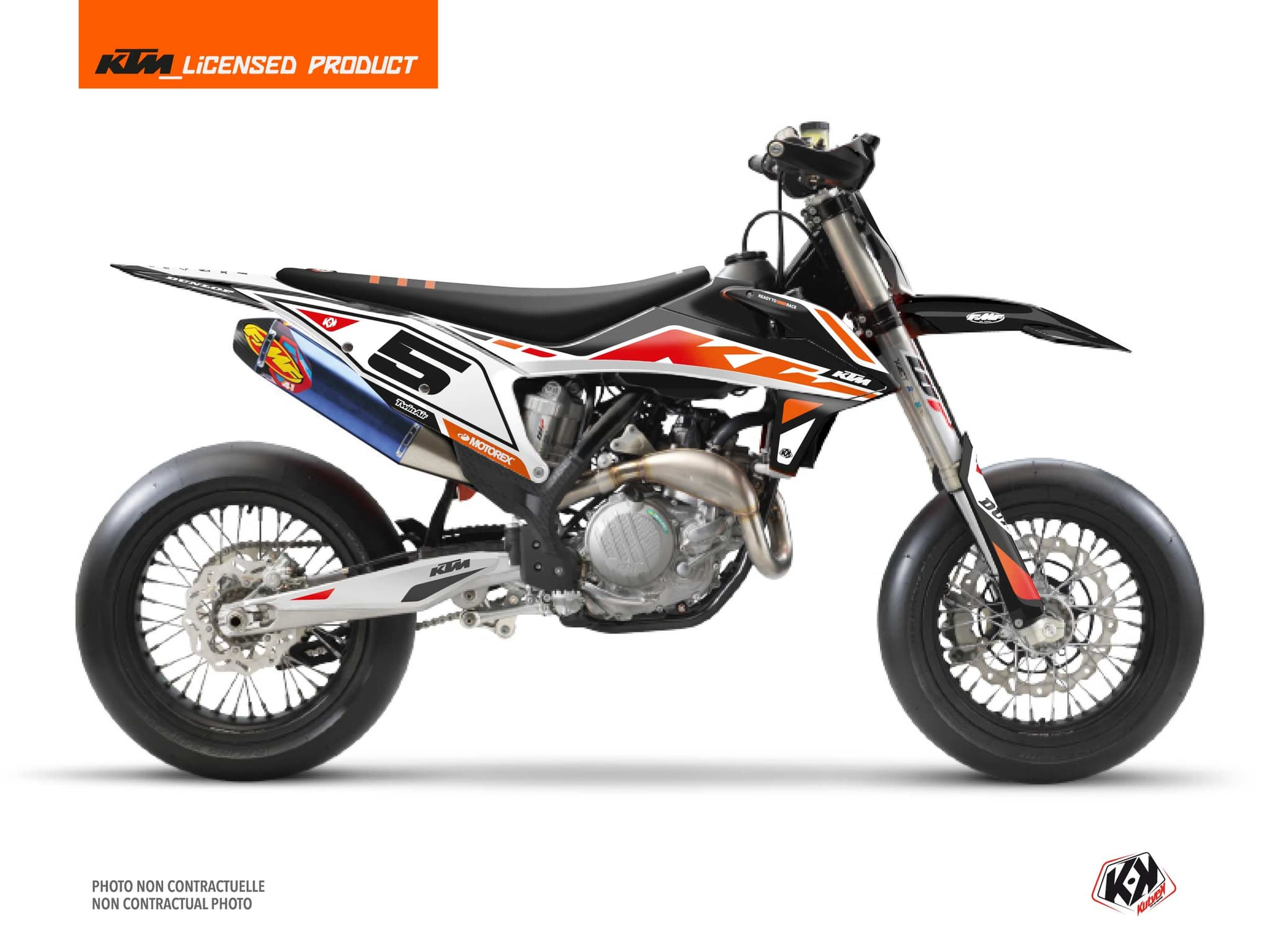 kit graphique motocross ktm smr 450 global noir  