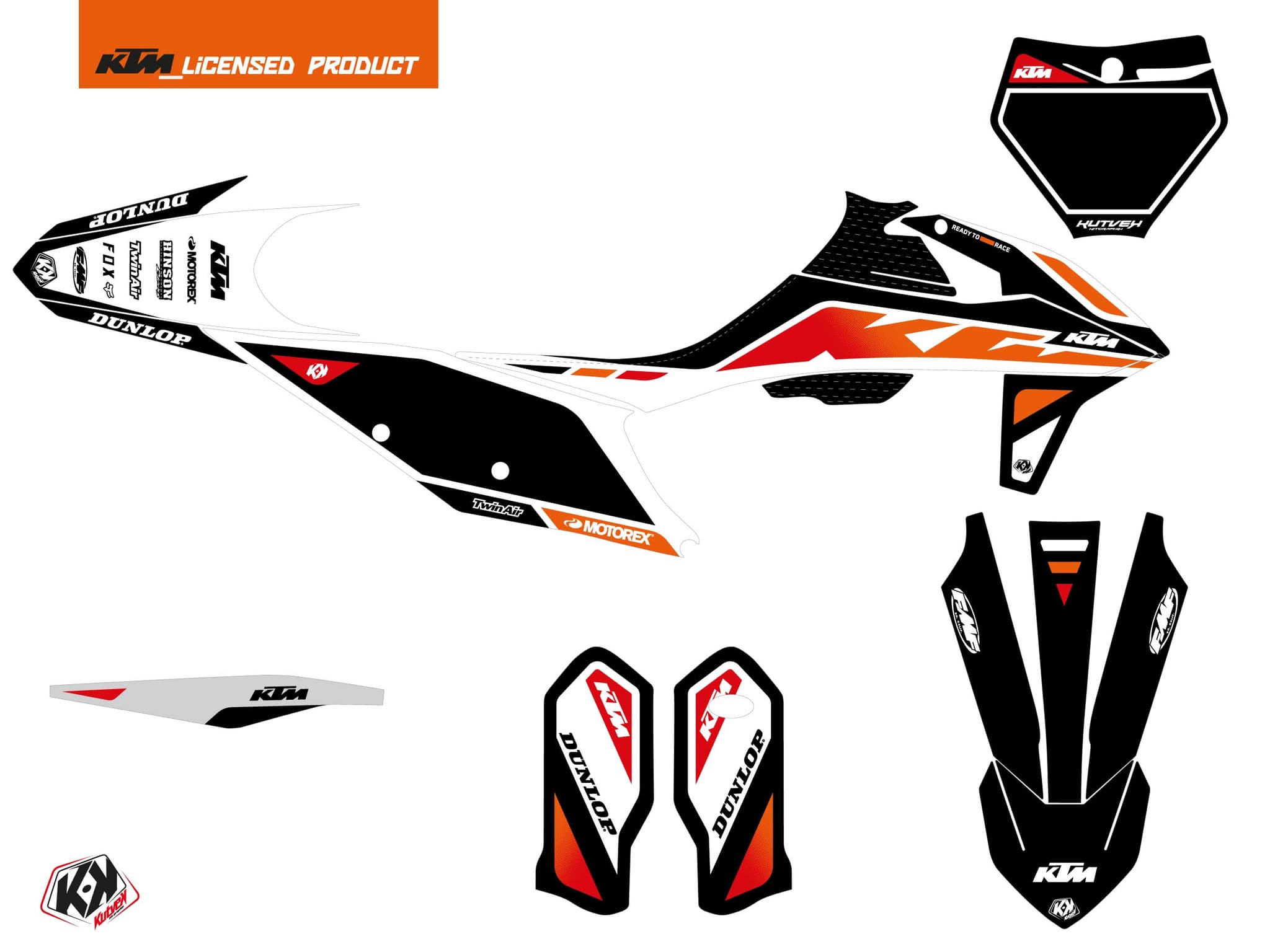 deko-set moto-cross global 150 sx schwarz | KTM | Kutvek - View 2