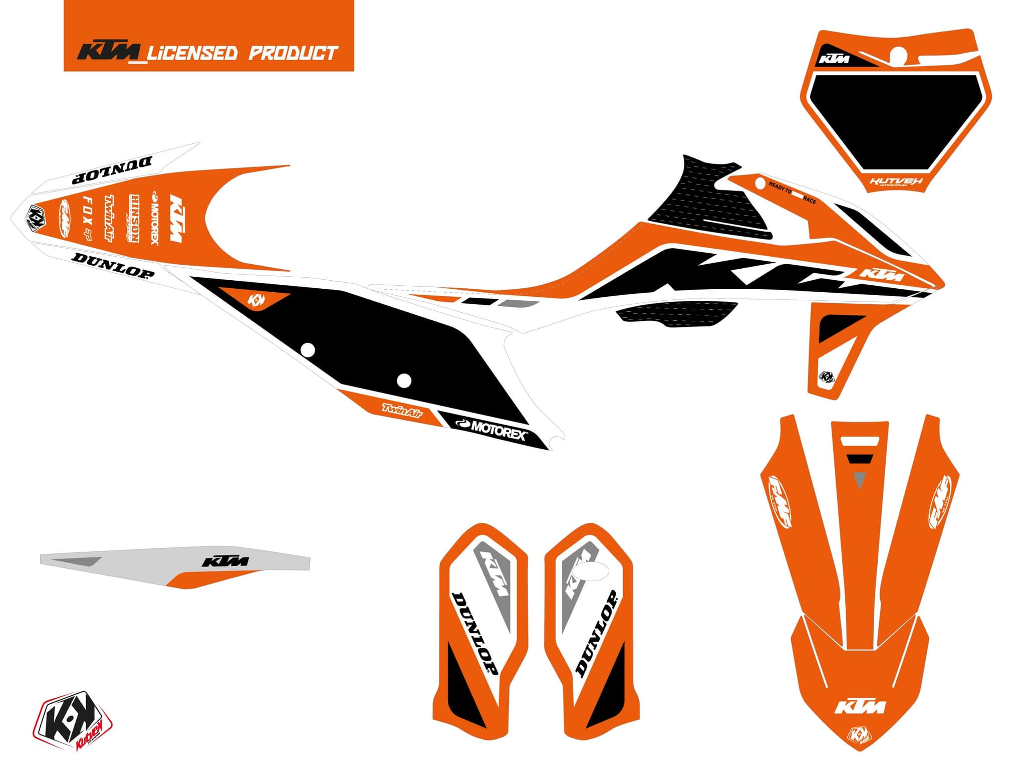 deko-set moto-cross global 150 sx orange | KTM | Kutvek - View 2