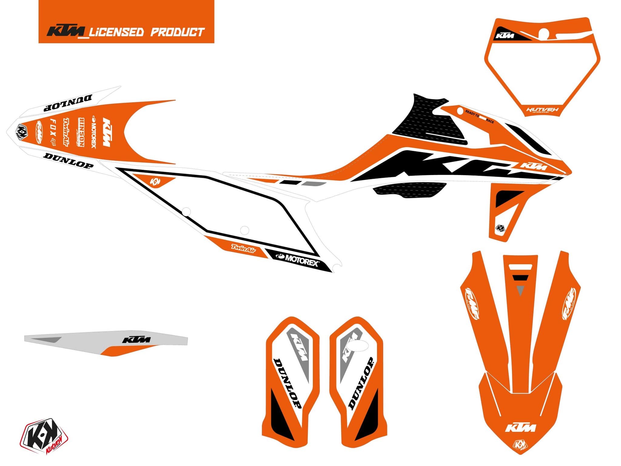 deko-set moto-cross global ktm 250 sx orange | KTM | Kutvek - View 2