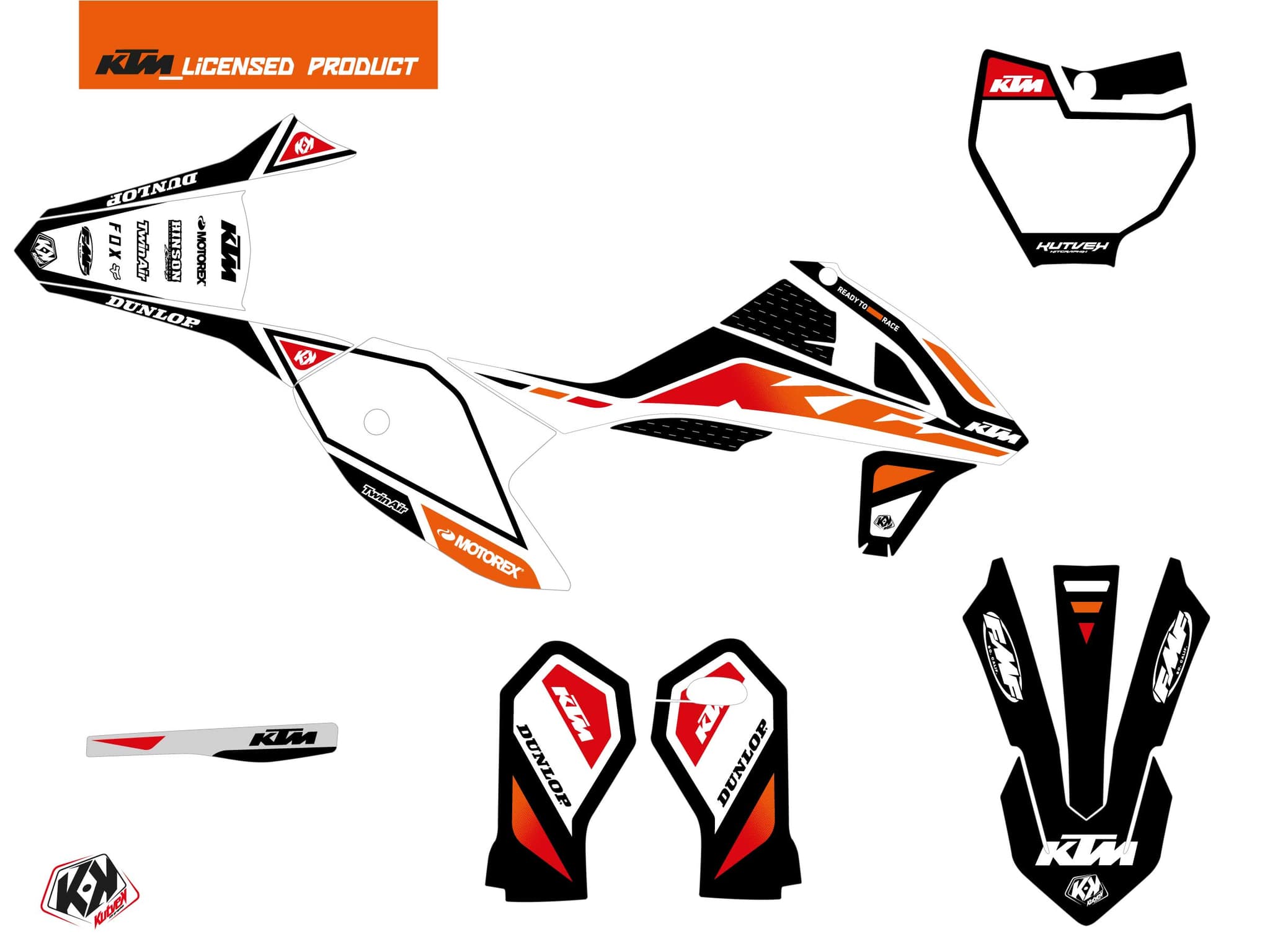 deko-set moto-cross global ktm 50 sx schwarz | KTM | Kutvek - View 2