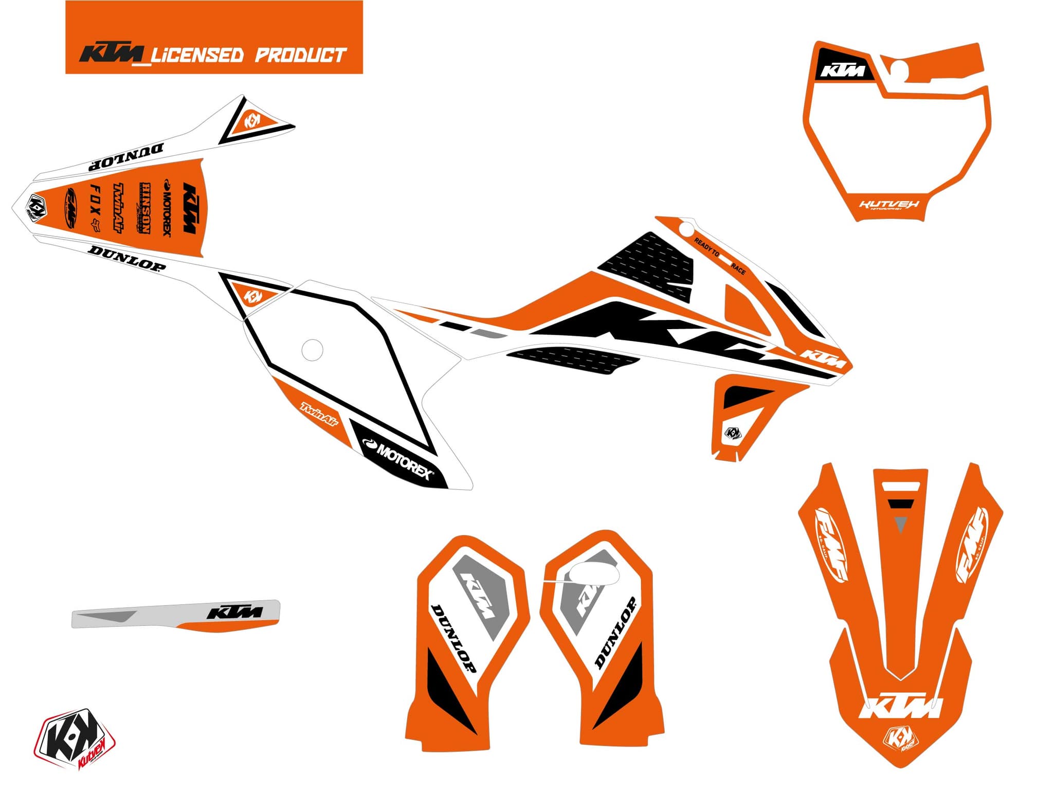 deko-set moto-cross global ktm 50 sx orange | KTM | Kutvek - View 2