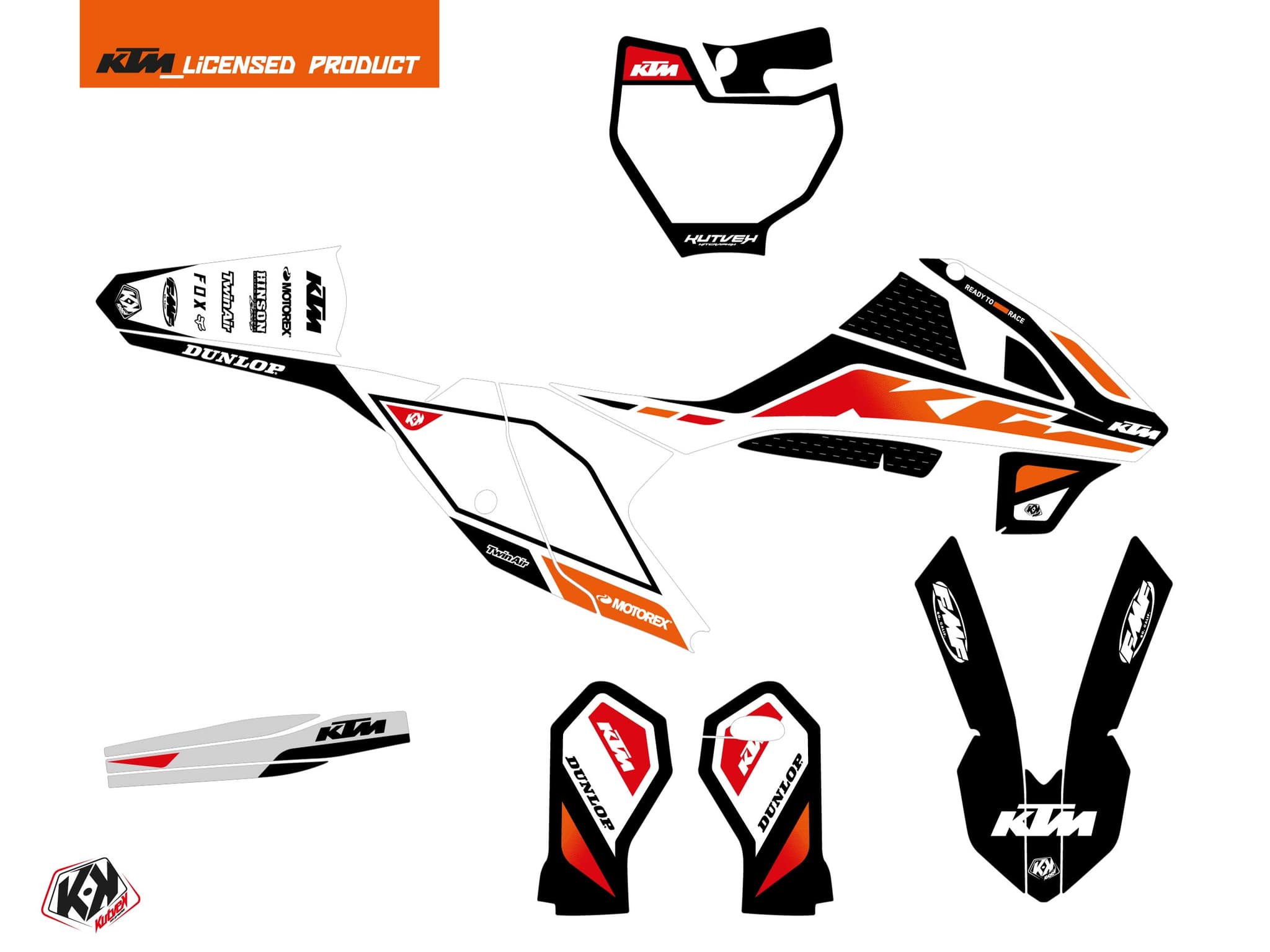 deko-set moto-cross global ktm 65 sx schwarz | KTM | Kutvek - View 2