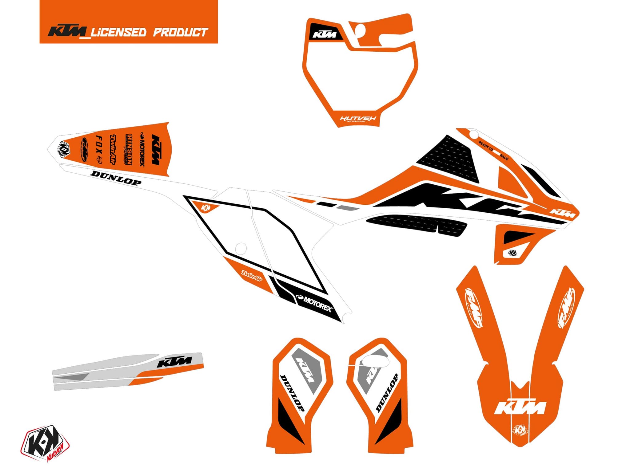 deko-set moto-cross global ktm 65 sx orange | KTM | Kutvek - View 2