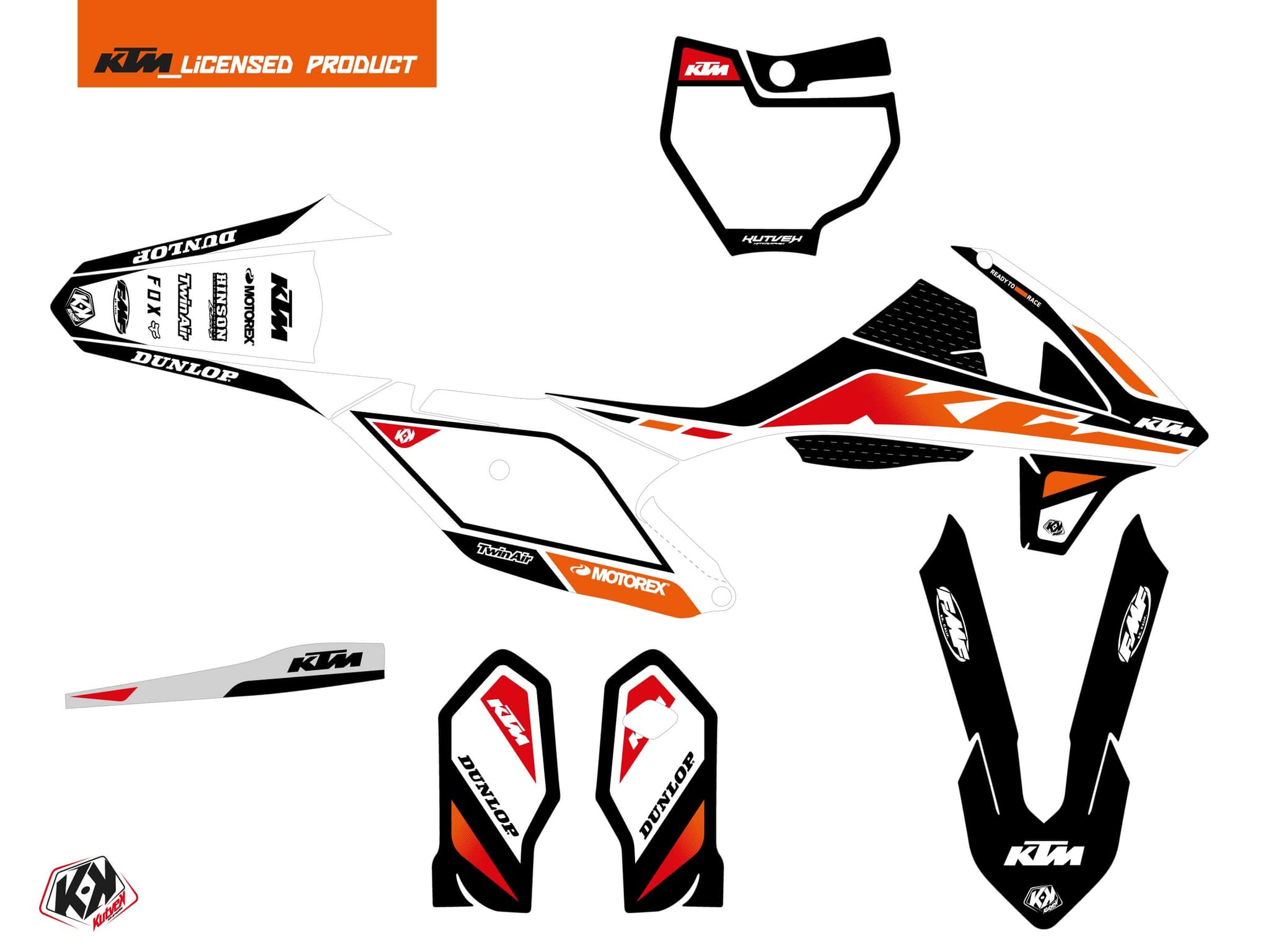 deko-set moto-cross global ktm 85 sx schwarz | KTM | Kutvek - View 2