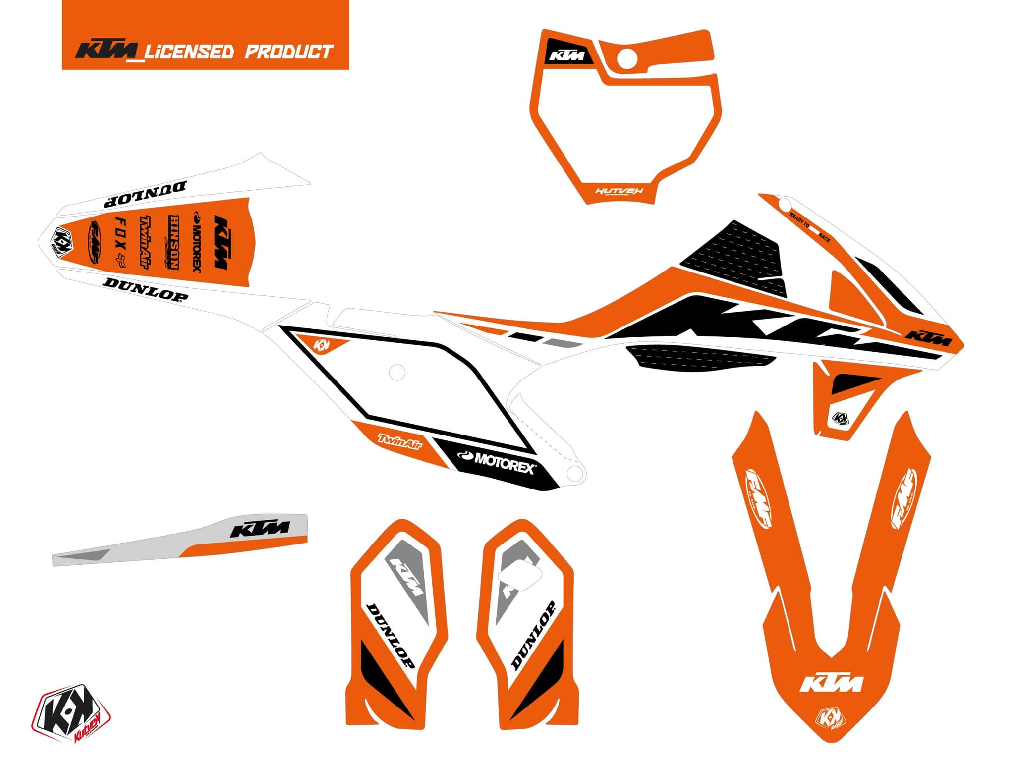 deko-set moto-cross global ktm 85 sx orange | KTM | Kutvek - View 2