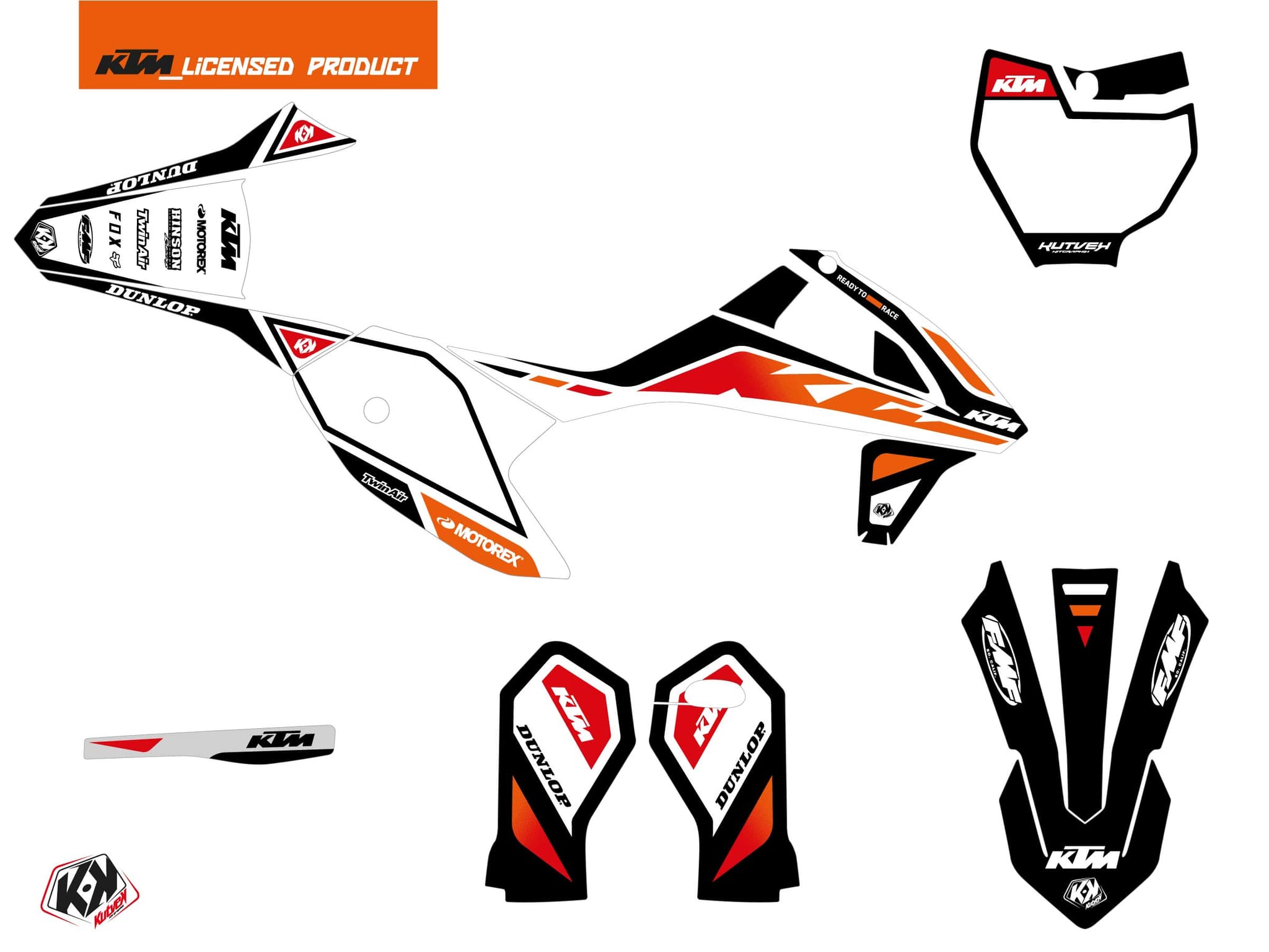 deko-set moto-cross global ktm sx-e 5 schwarz | SX-E 5 | Kutvek - View 2