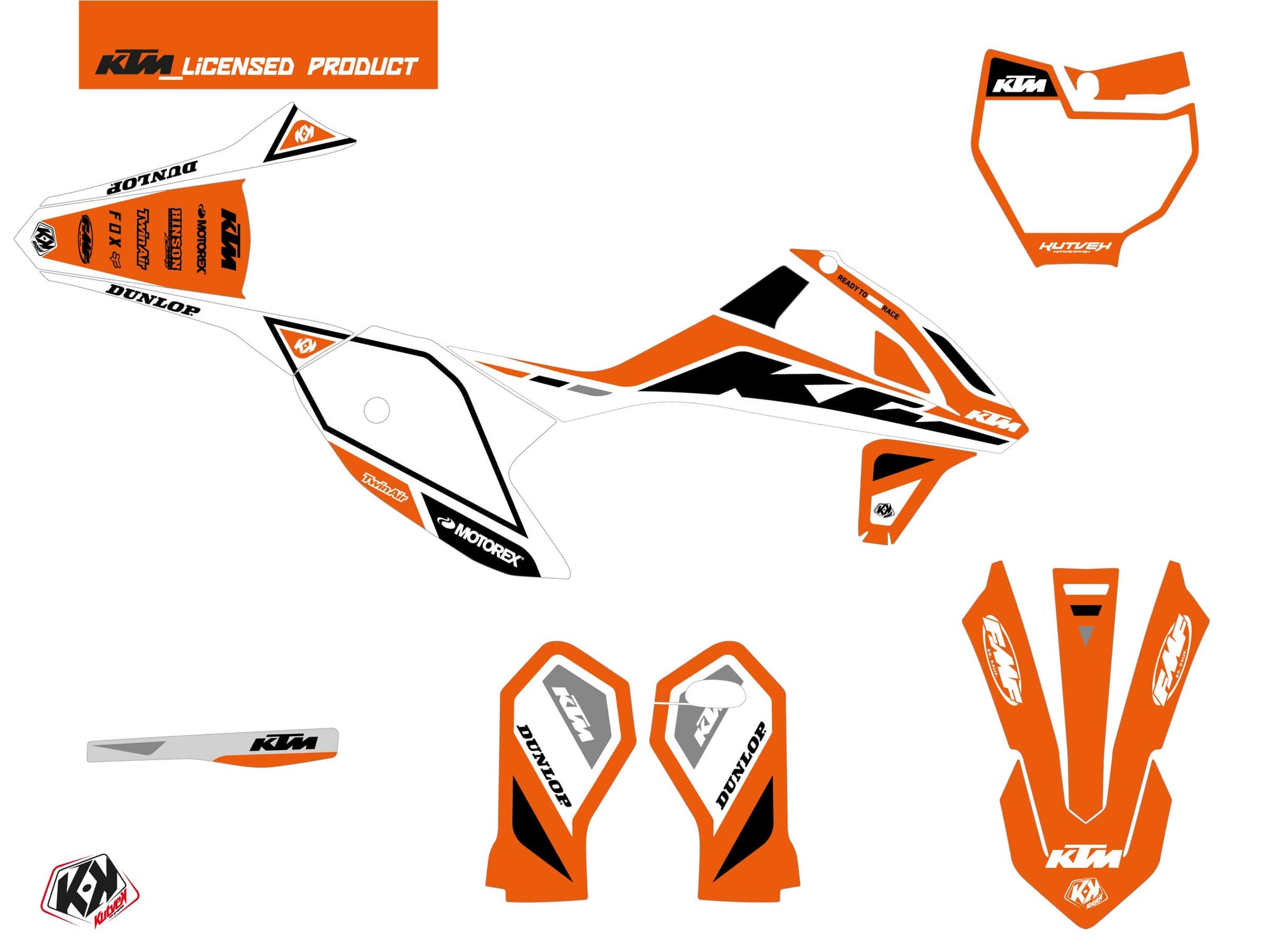 deko-set moto-cross global ktm sx-e 5 orange | SX-E 5 | Kutvek - View 2
