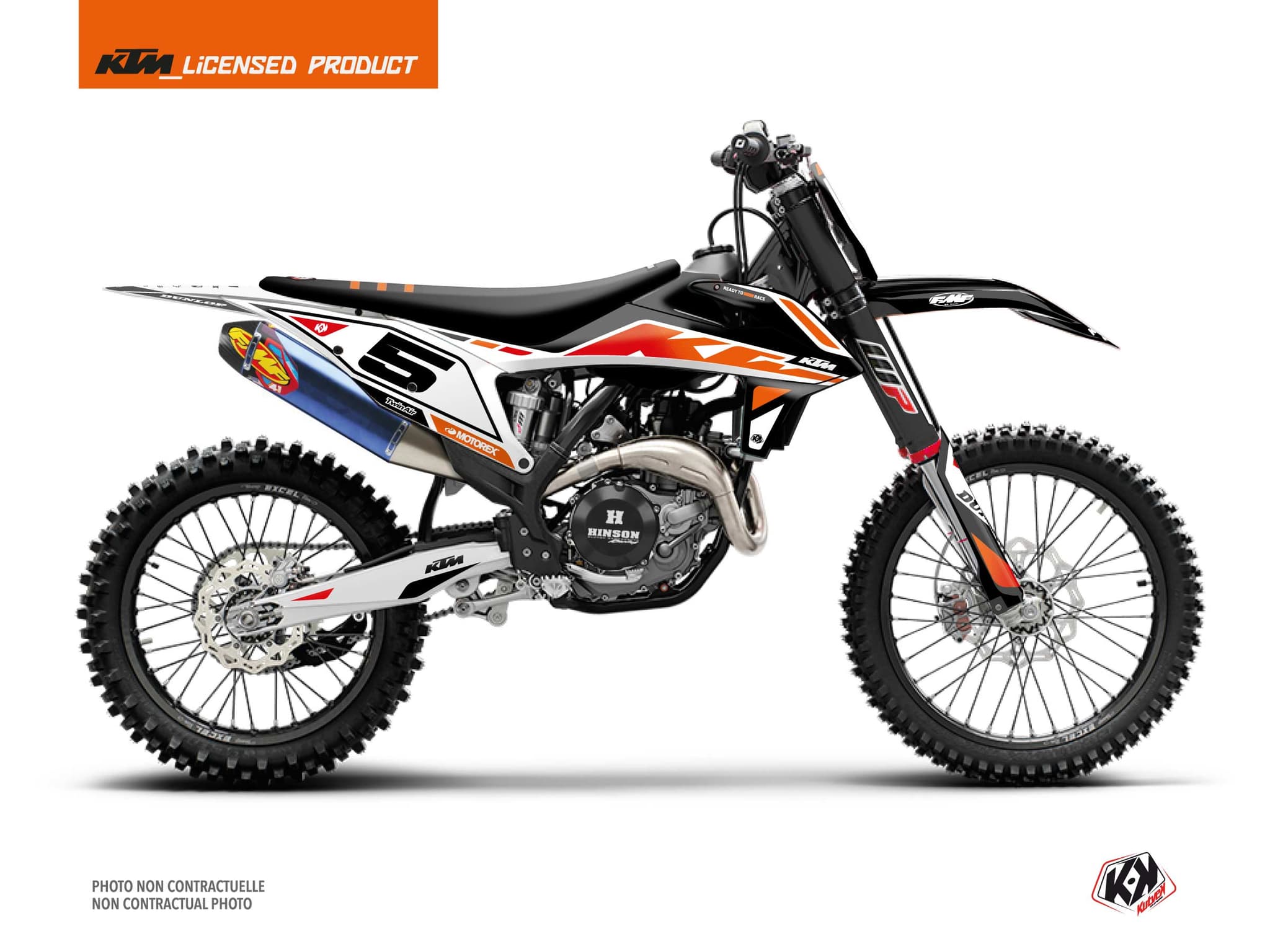 kit graphique motocross ktm xc 300 global noir  