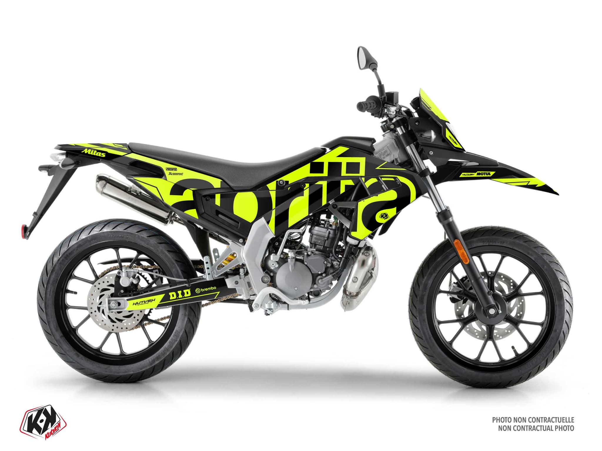kit graphique 50cc aprilia sx 50 glow fluo jaune