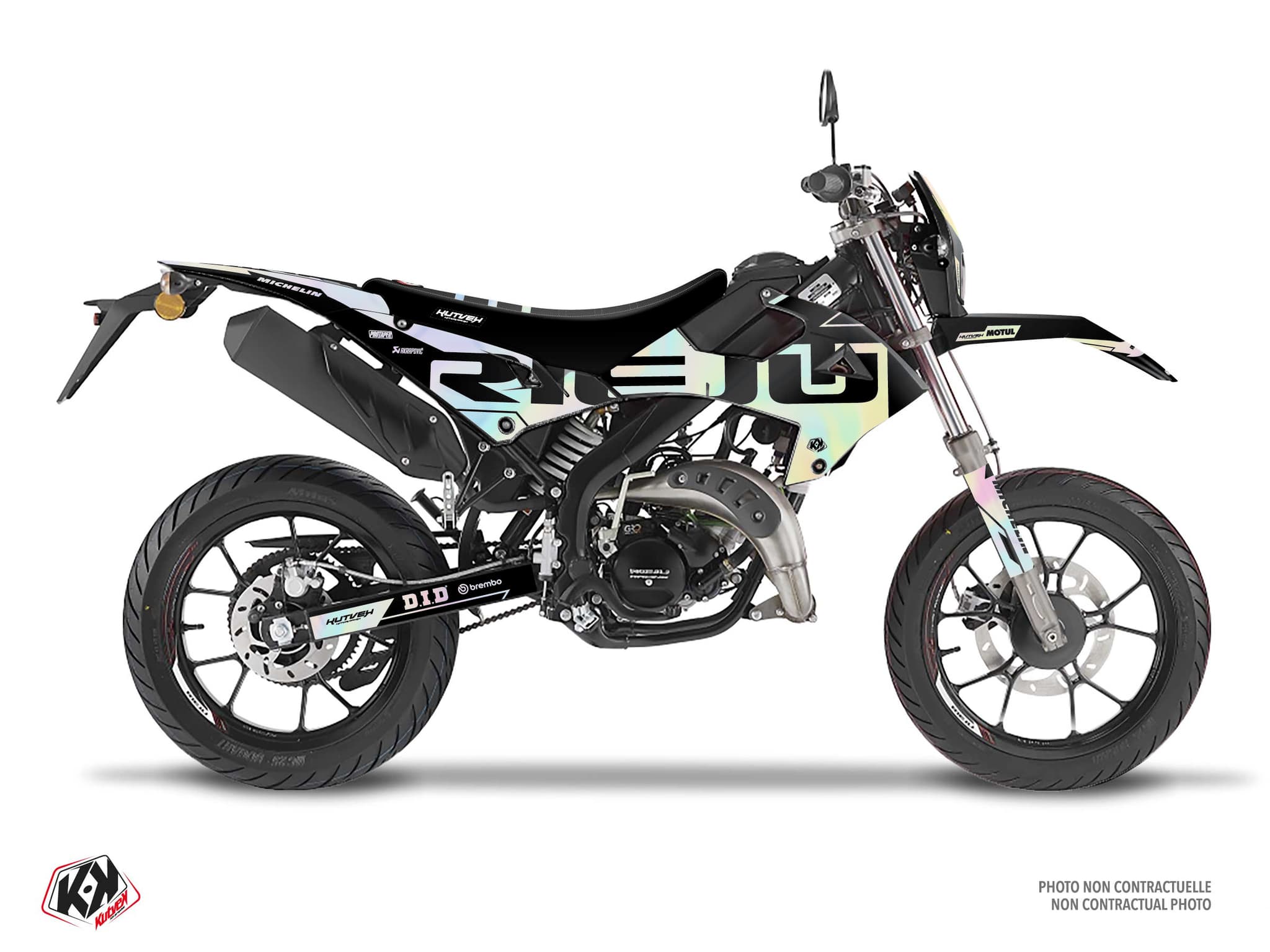 kit graphique 50cc rieju mrt 50 glow holographic