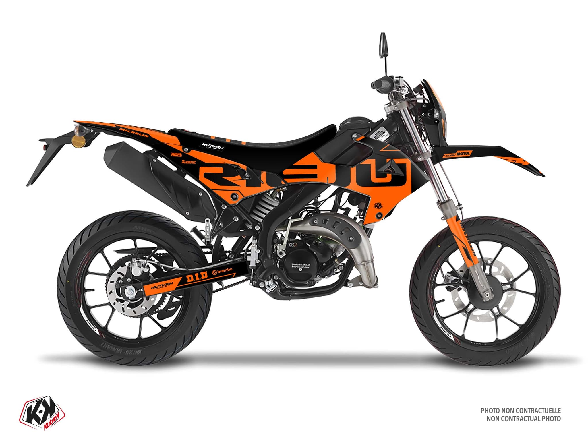Kit graphique 50CC RIEJU MRT 50 GLOW FLUO Orange