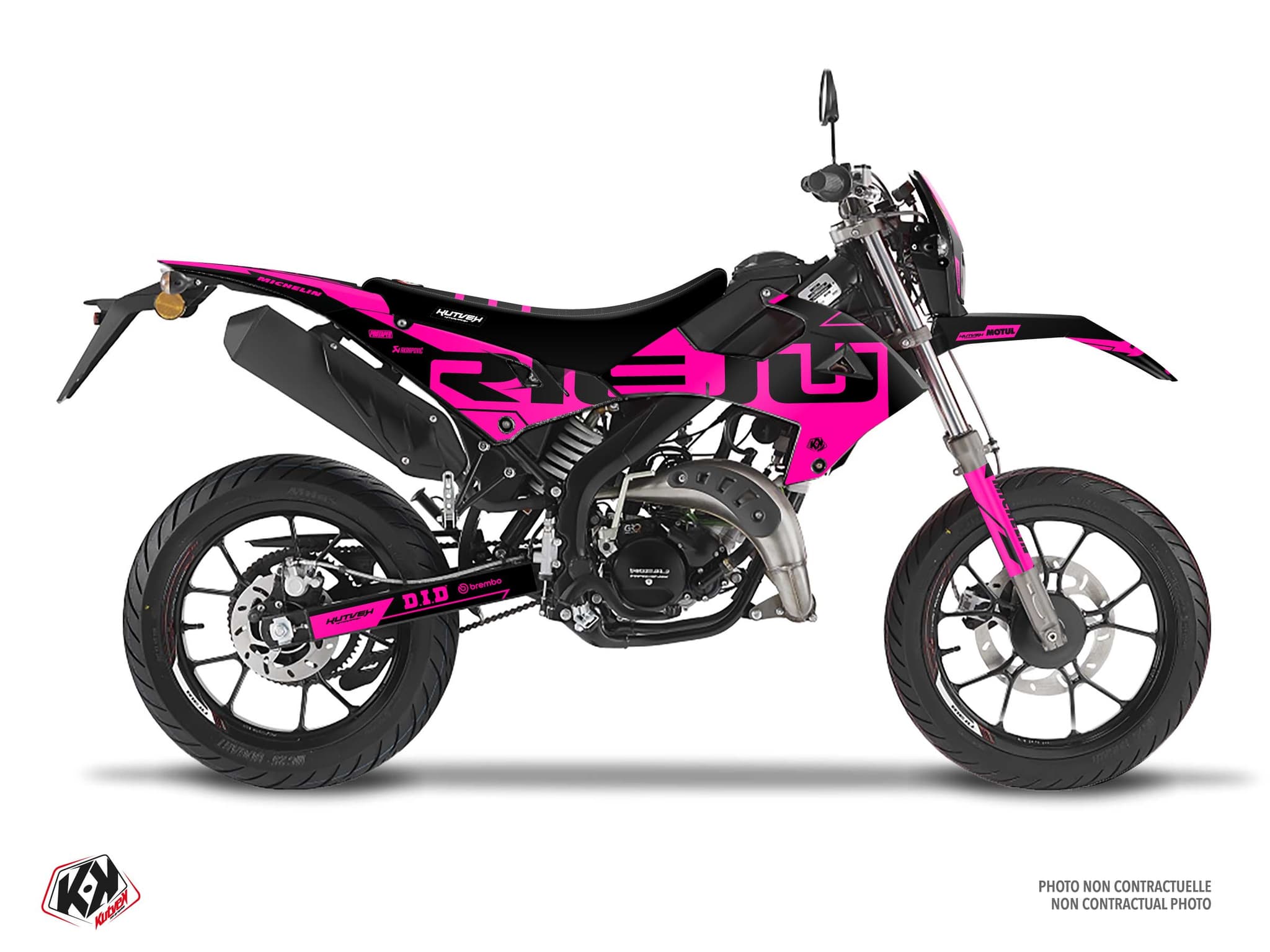 Kit graphique 50CC RIEJU MRT 50 GLOW FLUO Rose